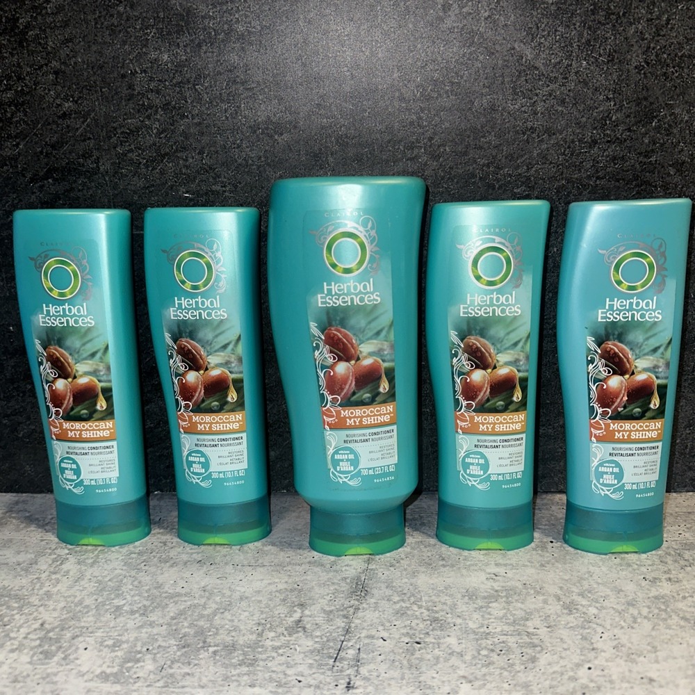 5 Lot Herbal Essences Moroccan My Shine Nourishing Conditioner 23.7 oz & 10.1oz